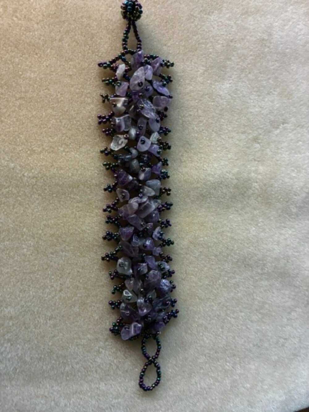 Amrita Singh Genuine Amethyst Woven Alexandra Beaded Bracelet
